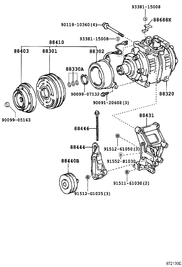 88444-36092 BRACKET, IDLE PULLEY product image