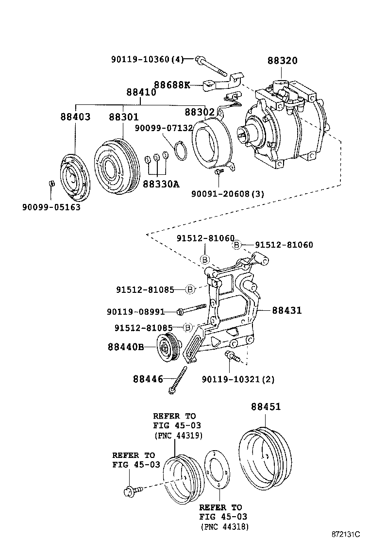 88444-36092 BRACKET, IDLE PULLEY product image