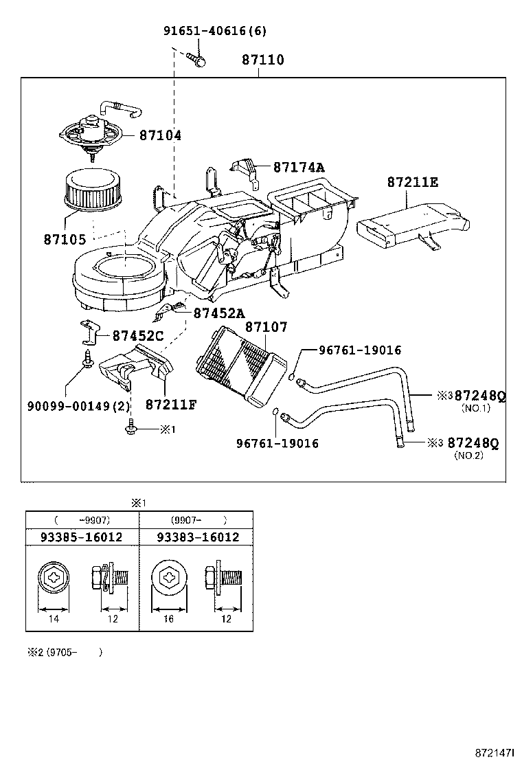 87107-36091 UNIT SUB-ASSY, HEATER RADIATOR product image