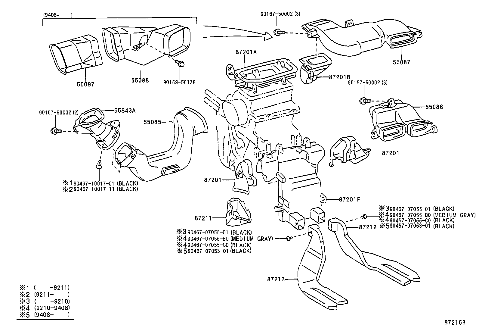 55847-06010 DUCT SUB-ASSY, HEATER TO REGISTER, NO.5 product image