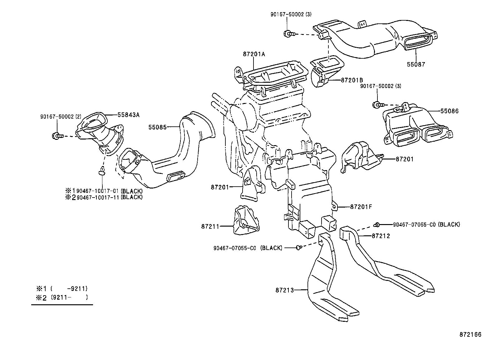 55086-33050 DUCT SUB-ASSY, HEATER TO REGISTER, NO.3 product image