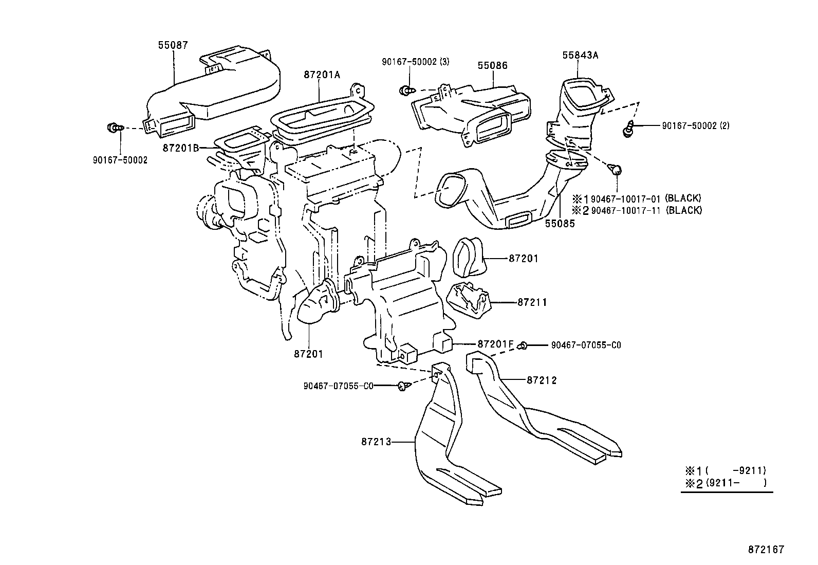 55086-33050 DUCT SUB-ASSY, HEATER TO REGISTER, NO.3 product image