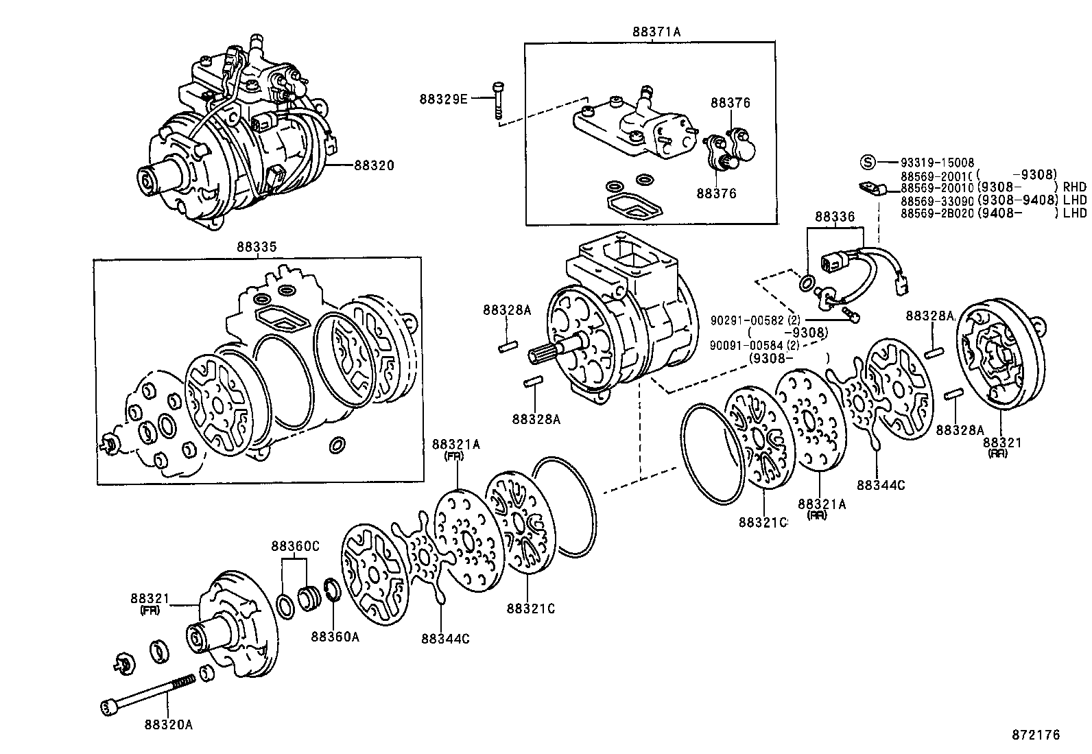 88688-33320 BRACKET, COOLER COMPRESSOR product image