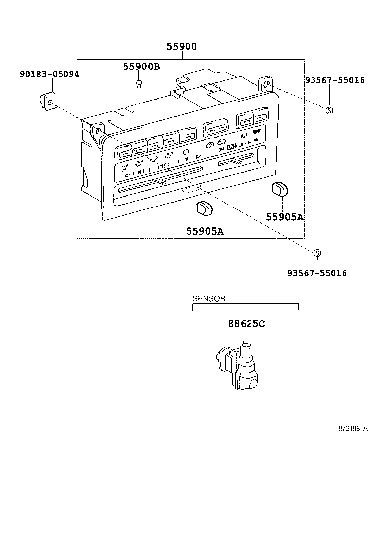 55900-10390 CONTROL ASSY, AIR CONDITIONER product image