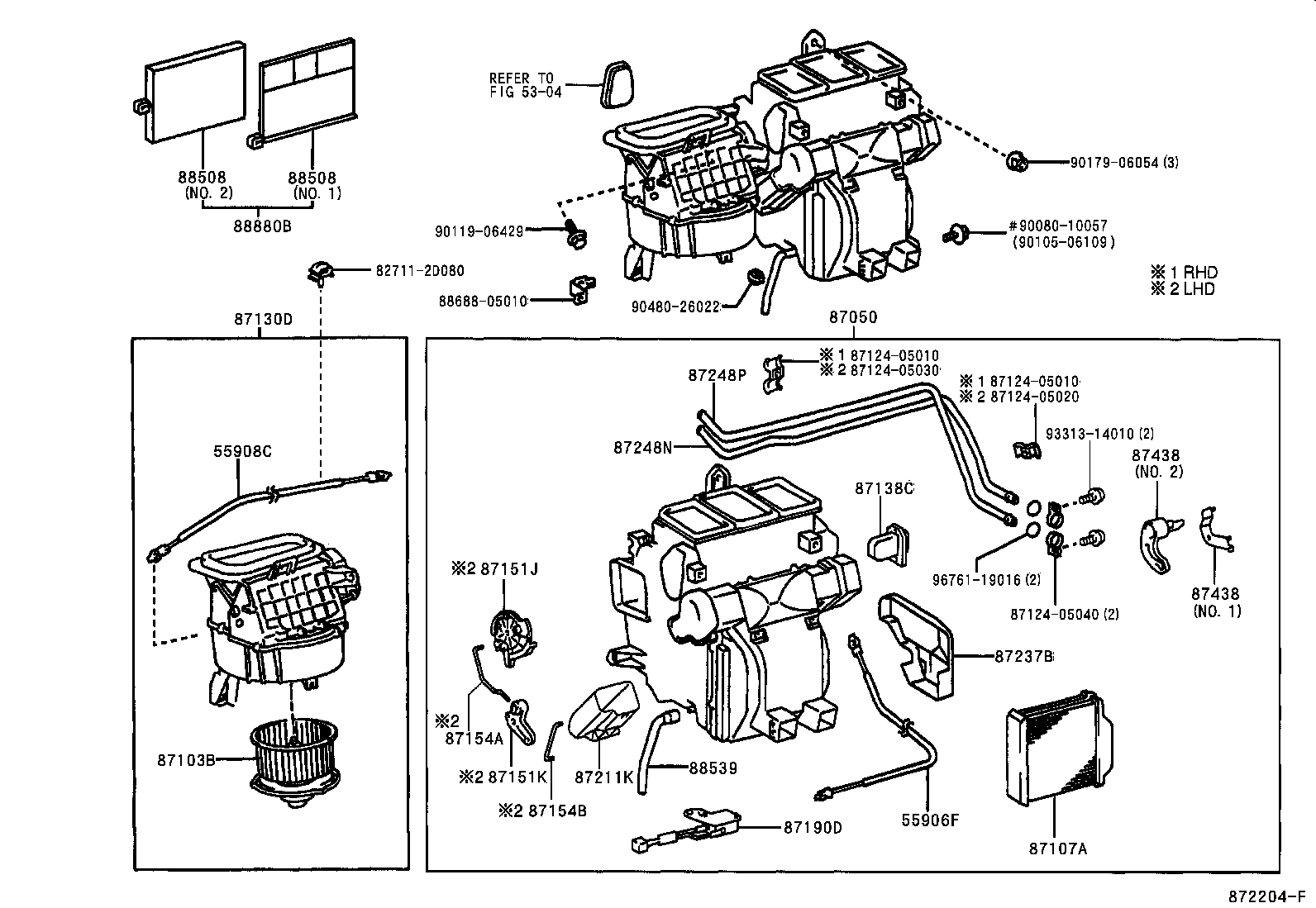 87103-05040 MOTOR SUB-ASSY, BLOWER W/FAN product image