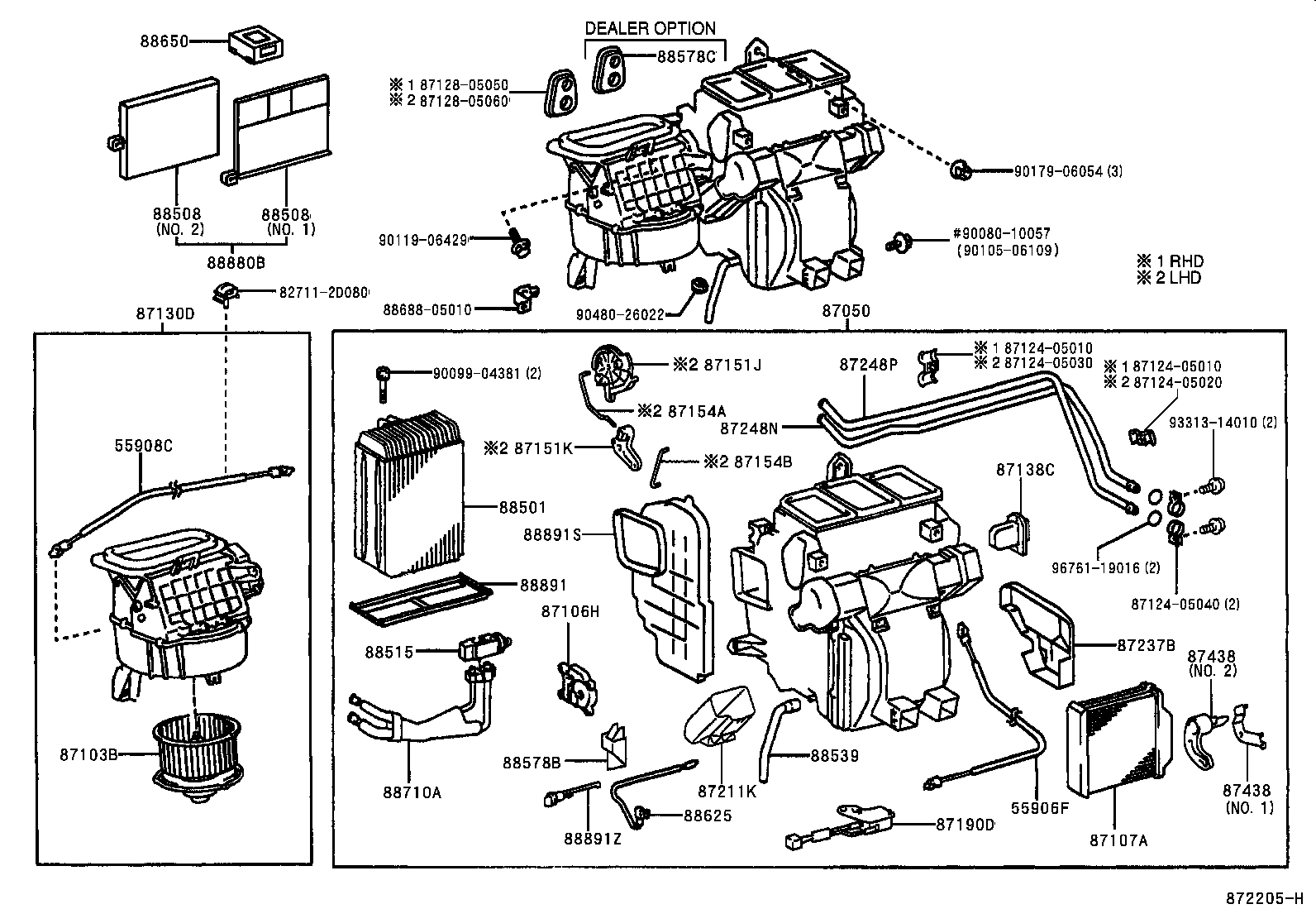 87103-05040 MOTOR SUB-ASSY, BLOWER W/FAN product image