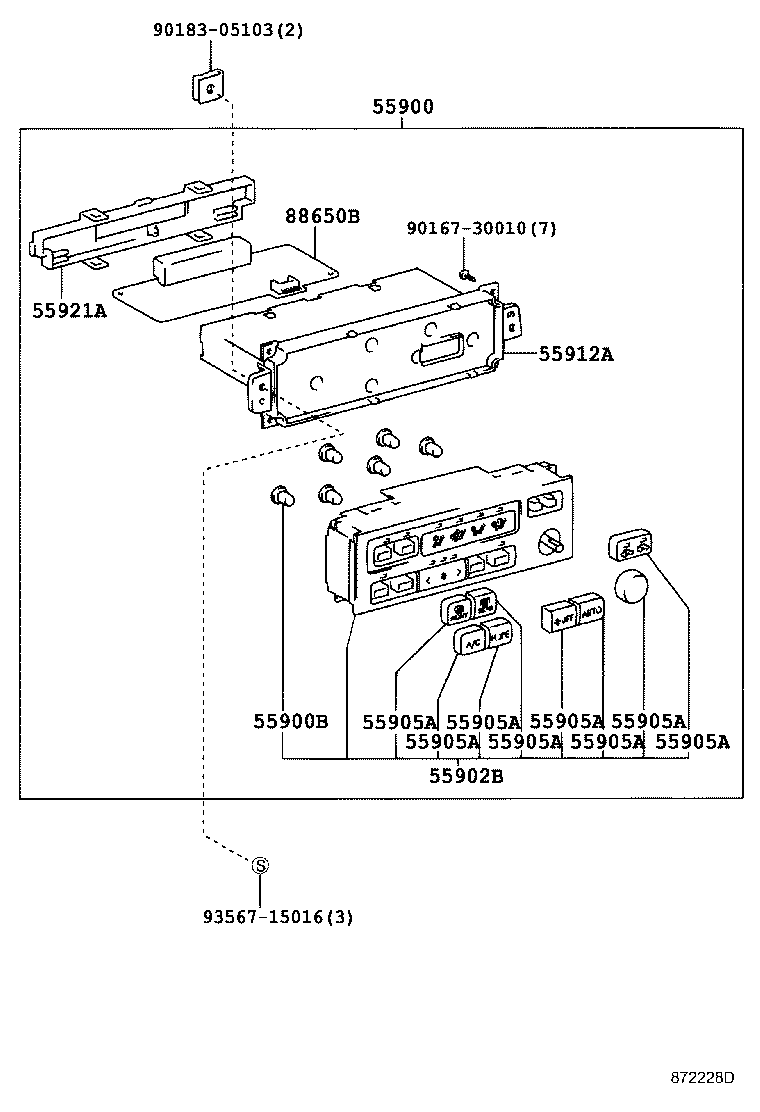 55832-20110 CONNECTOR, INSTRUMENT PANEL REGISTER, NO.2 product image