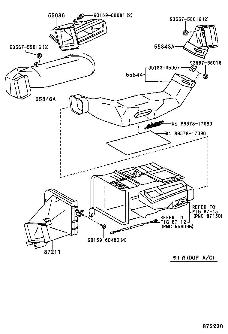55086-17010 DUCT SUB-ASSY, HEATER TO REGISTER, NO.3 product image