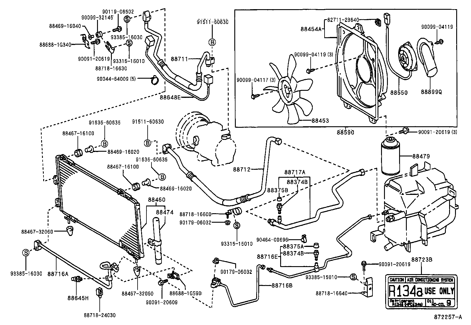 88712-16481 HOSE, COOLER REFRIGERANT SUCTION, NO.1 product image