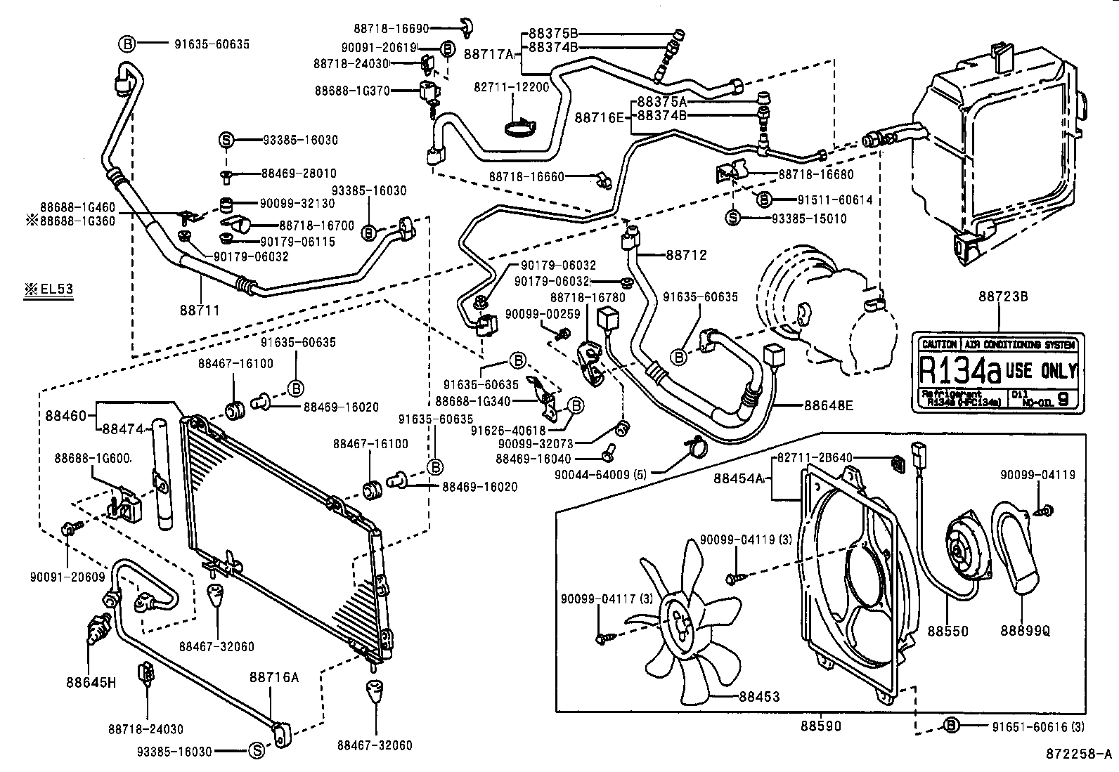 88712-16481 HOSE, COOLER REFRIGERANT SUCTION, NO.1 product image