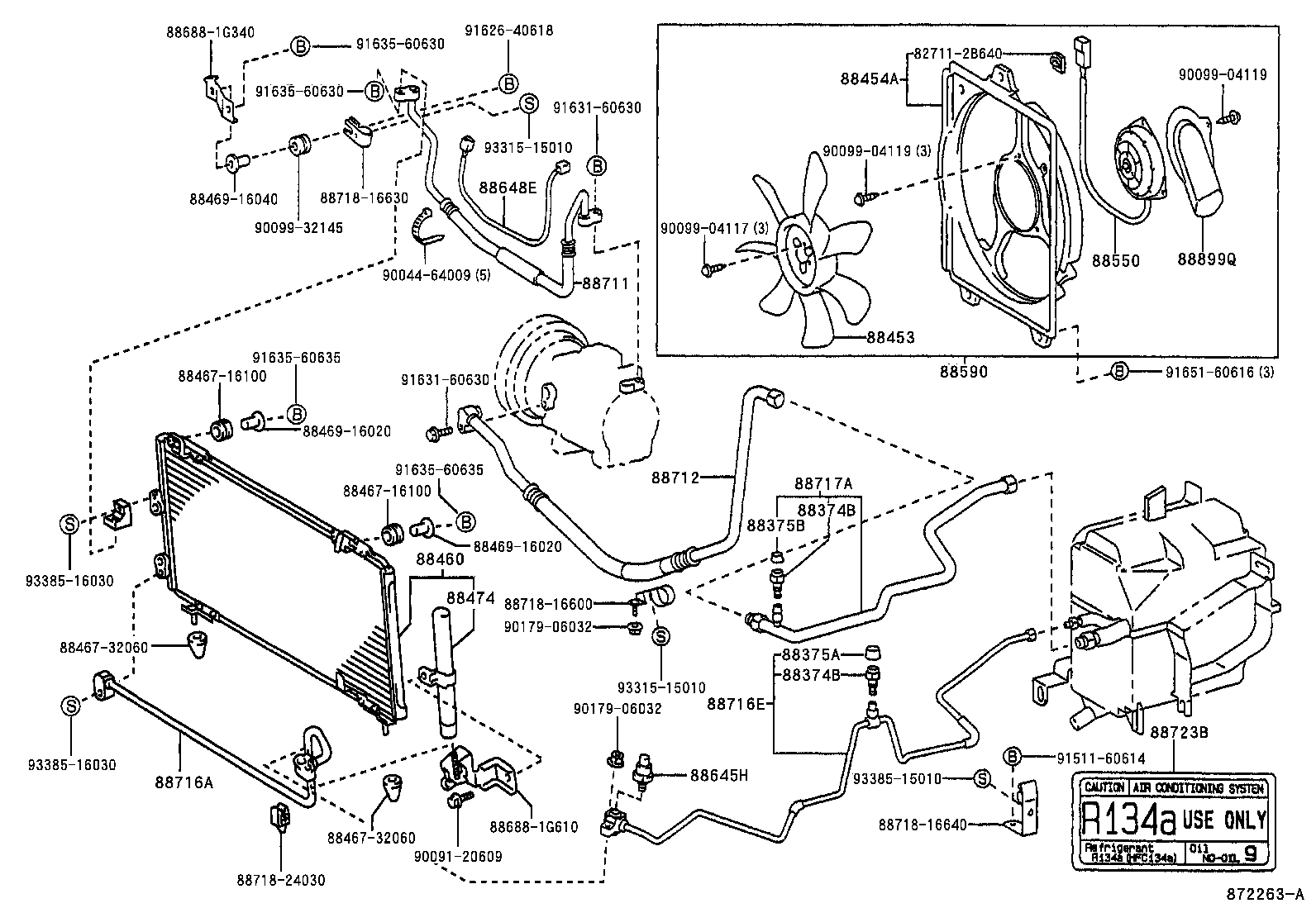 88717-16280 PIPE, COOLER REFRIGERANT SUCTION, A product image