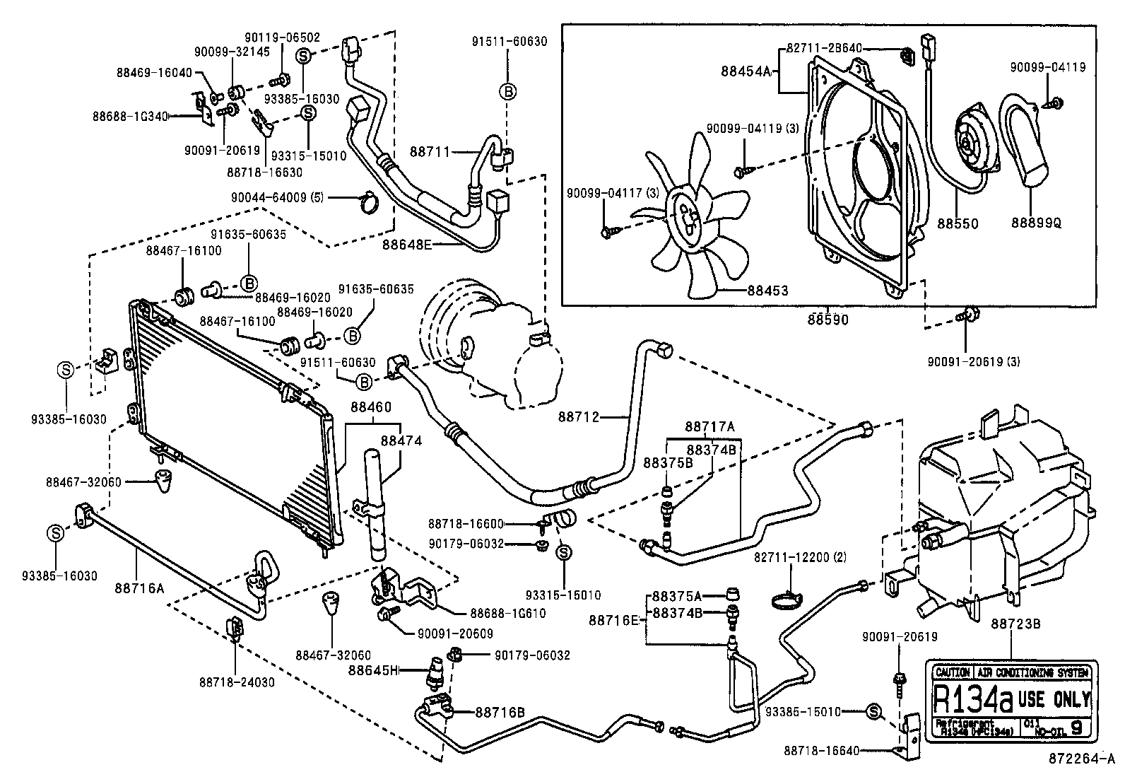 88717-16280 PIPE, COOLER REFRIGERANT SUCTION, A product image