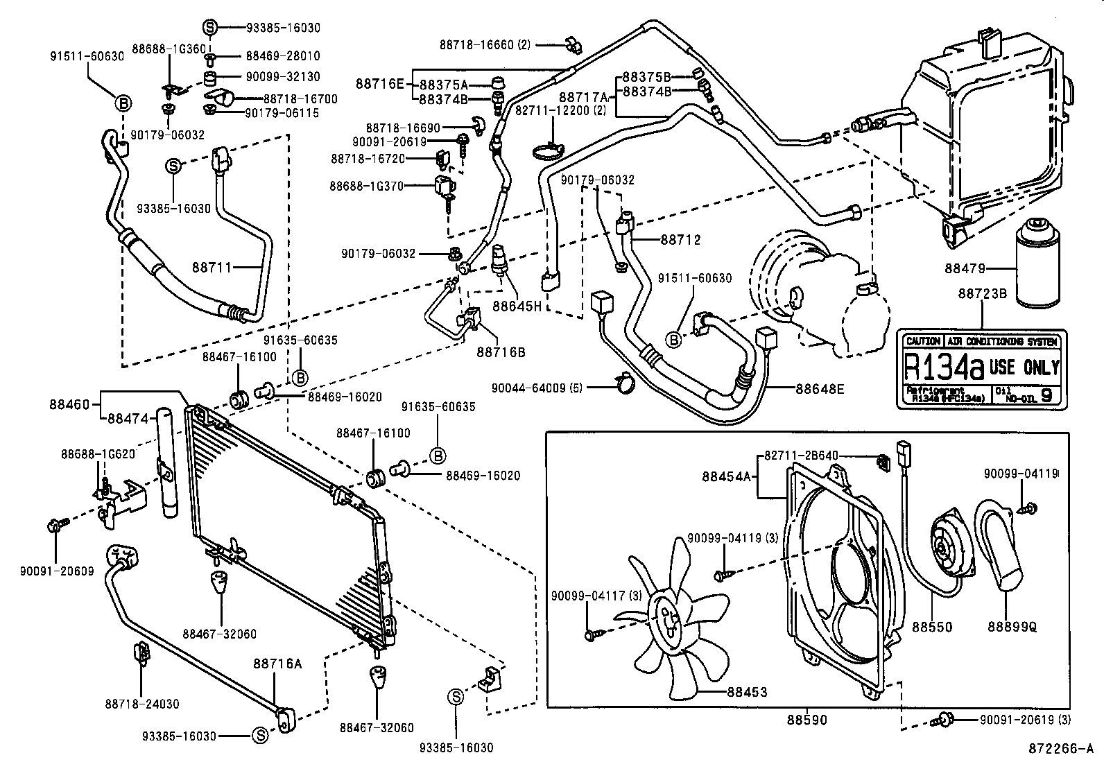 88717-16280 PIPE, COOLER REFRIGERANT SUCTION, A product image