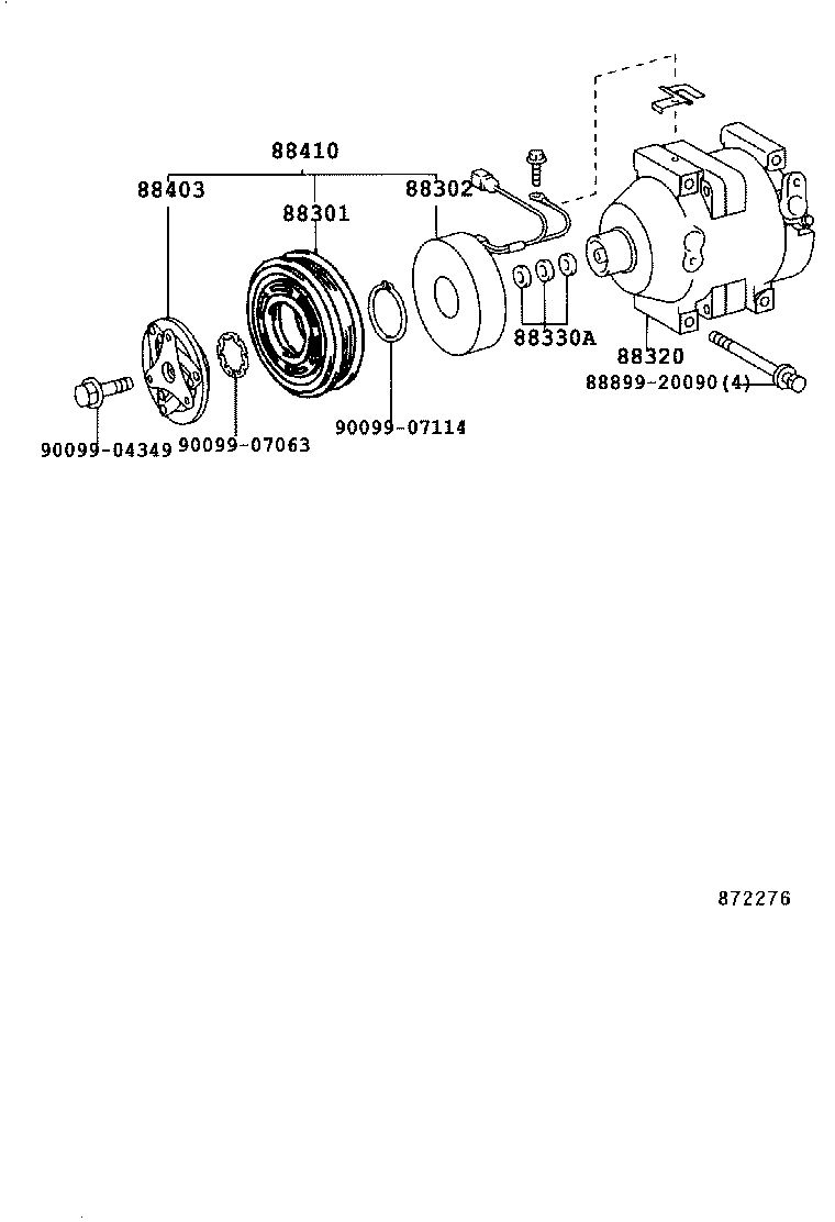 88412-47020 ROTOR SUB-ASSY, MAGNET CLUTCH product image