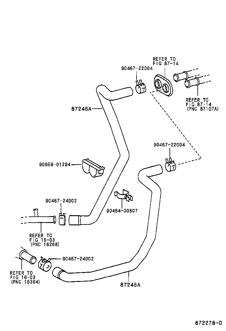 87245-48020 HOSE, HEATER WATER, OUTLET A product image