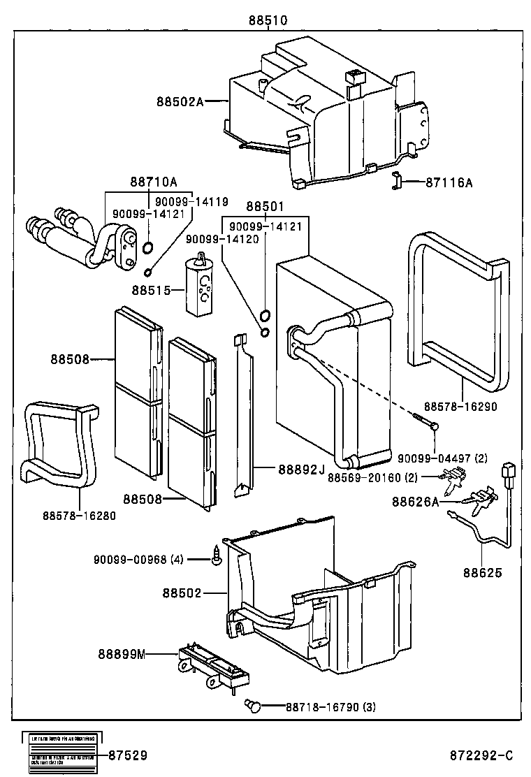 88515-16050 VALVE, COOLER EXPANSION product image