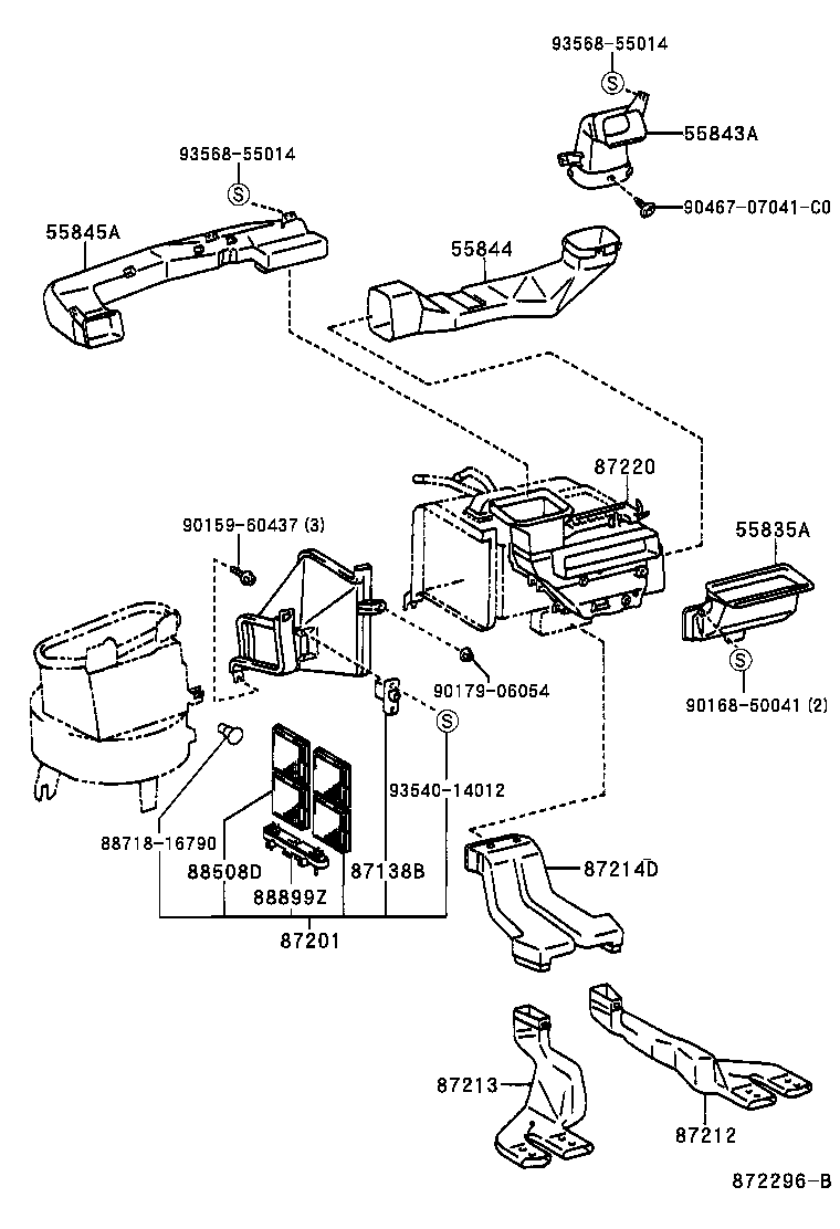 55844-10100 DUCT, HEATER TO REGISTER, NO.2 product image