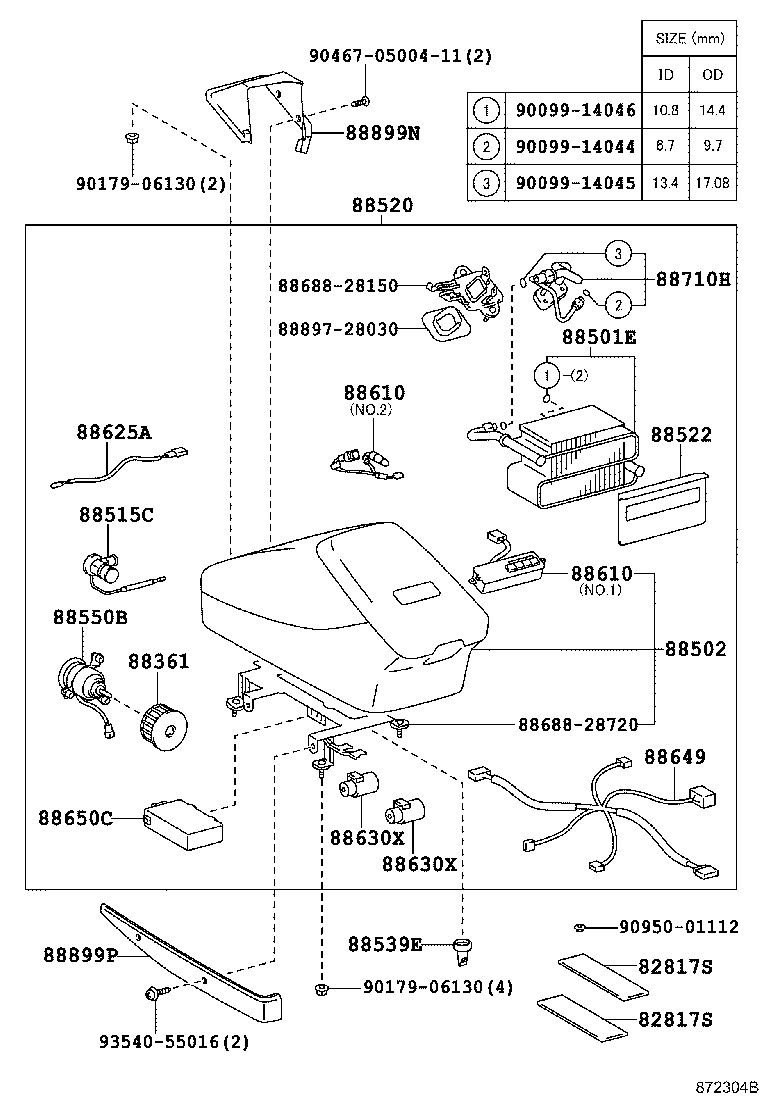 55907-28090 CABLE SUB-ASSY, WATER VALVE CONTROL product image