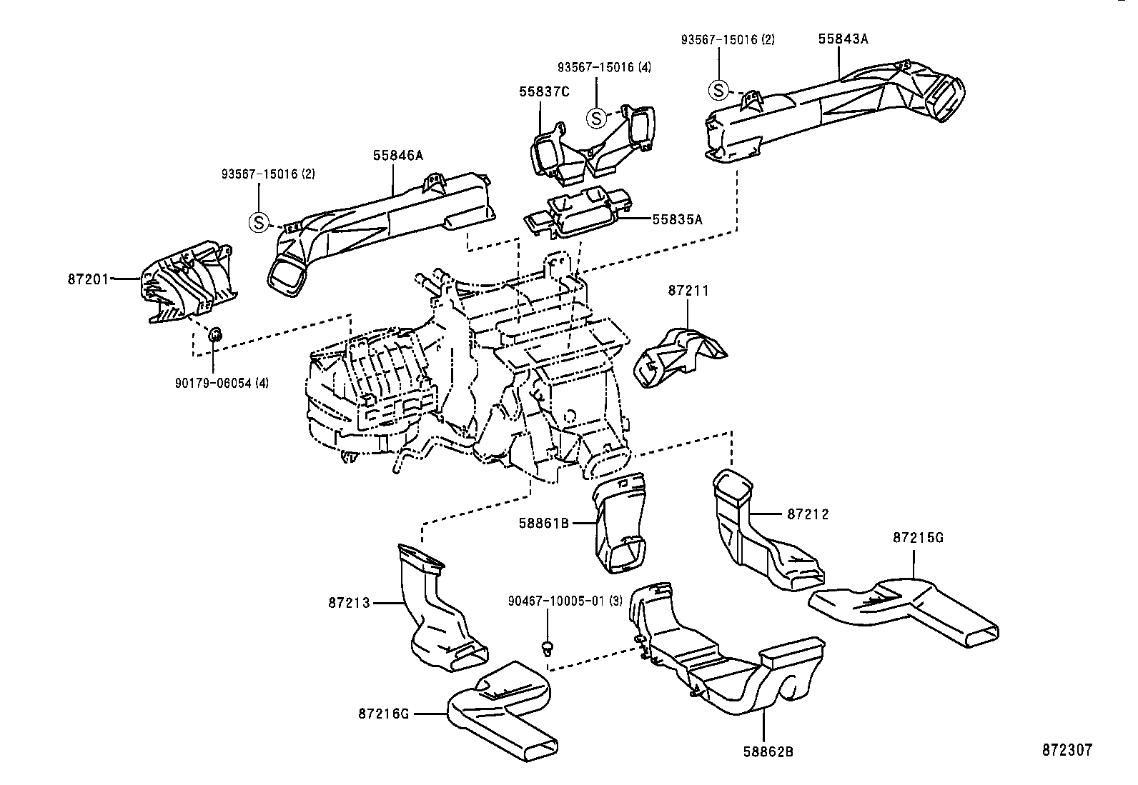 87201-48010 DUCT SUB-ASSY, AIR, NO.1 product image