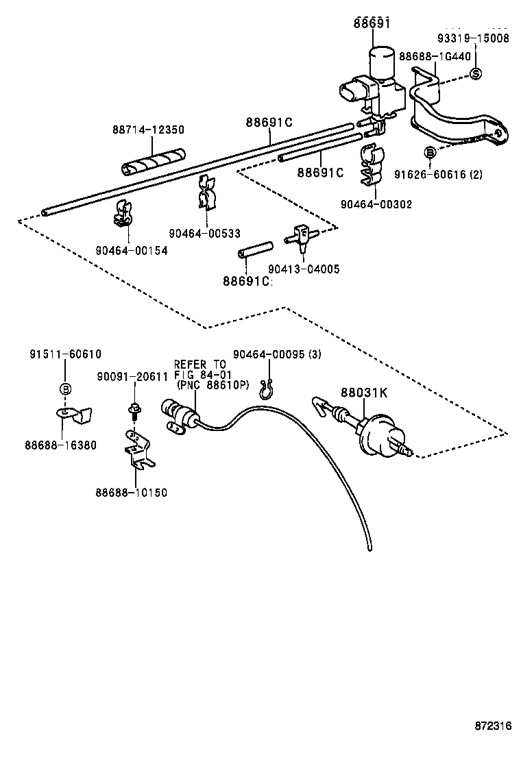 17347-11030 HOSE, VACUUM (FOR IDLE UP DEVICE), NO.1 product image