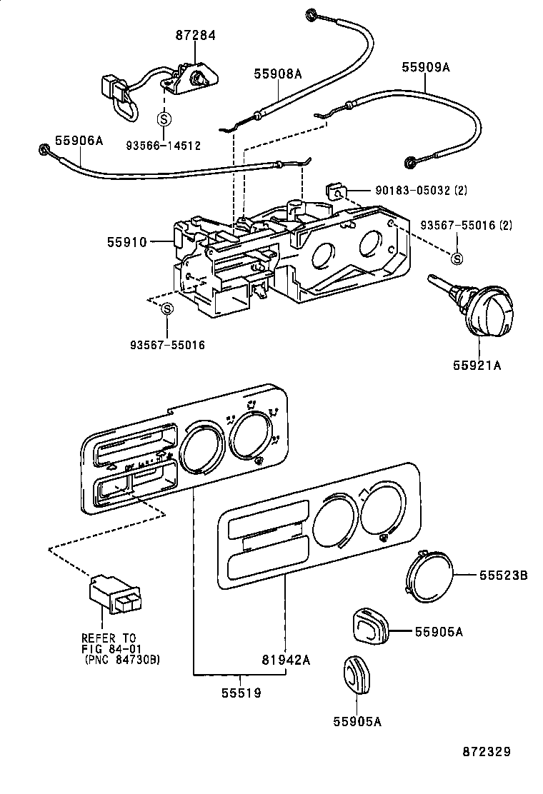 55910-16320 CONTROL ASSY, HEATER OR BOOST VENTILATOR product image