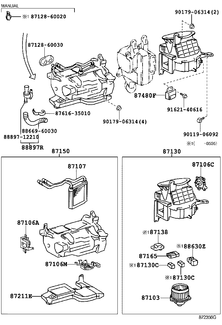 55909-60090 CABLE SUB-ASSY, AIRMIX DAMPER CONTROL product image