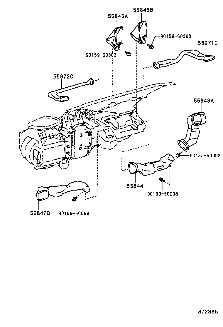 55846-0G010 DUCT, HEATER TO REGISTER, NO.4 product image