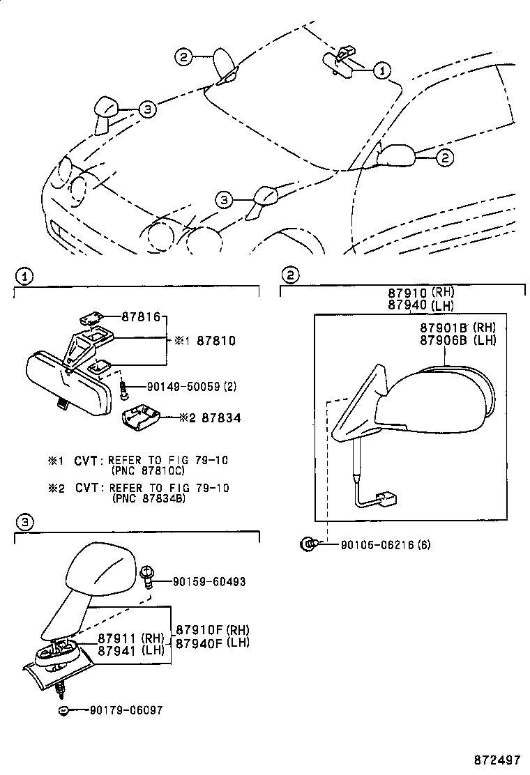 87941-20280 GASKET, OUTER REAR VIEW MIRROR, LH product image