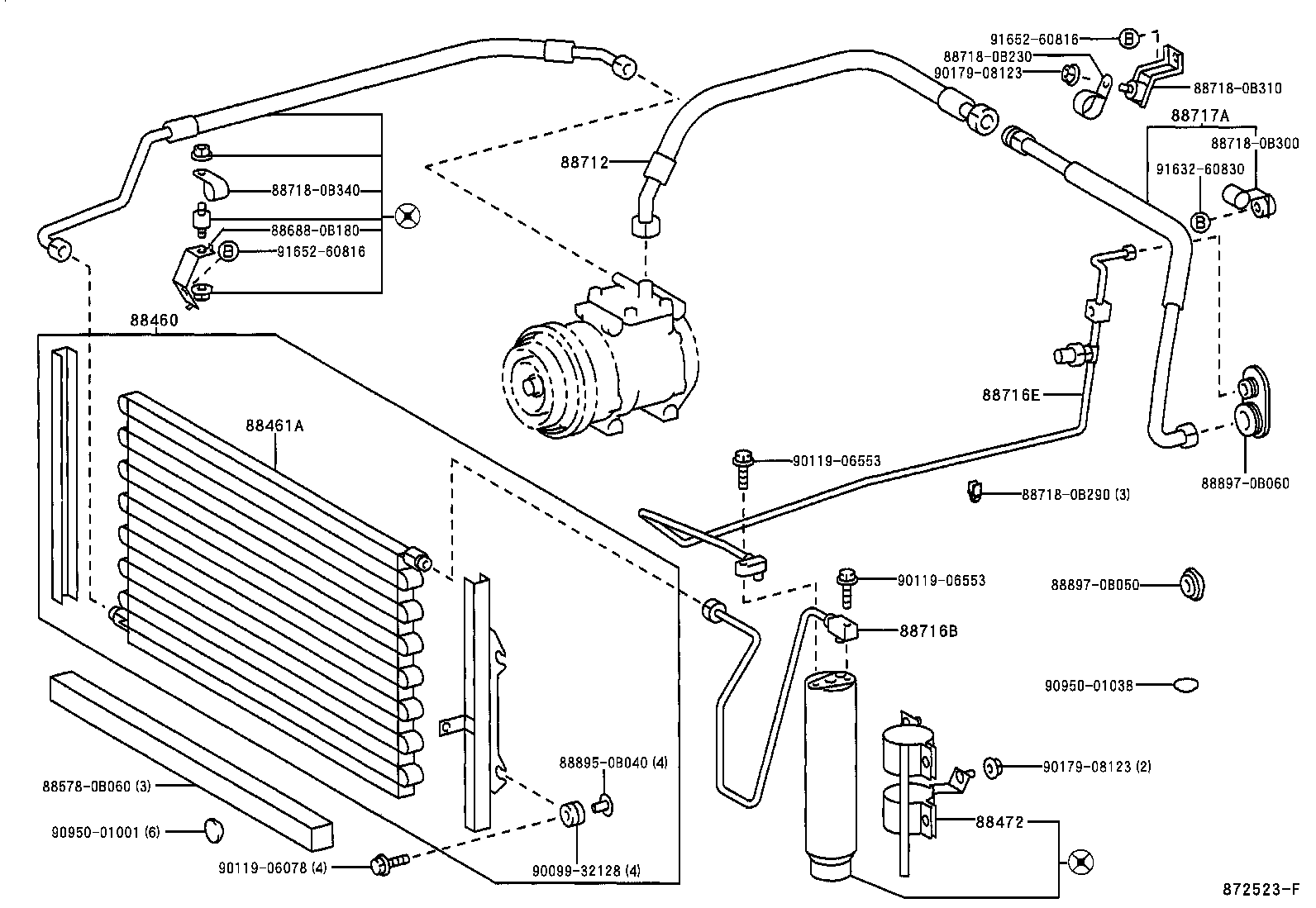 88461-0B030 CORE, COOLER CONDENSER product image