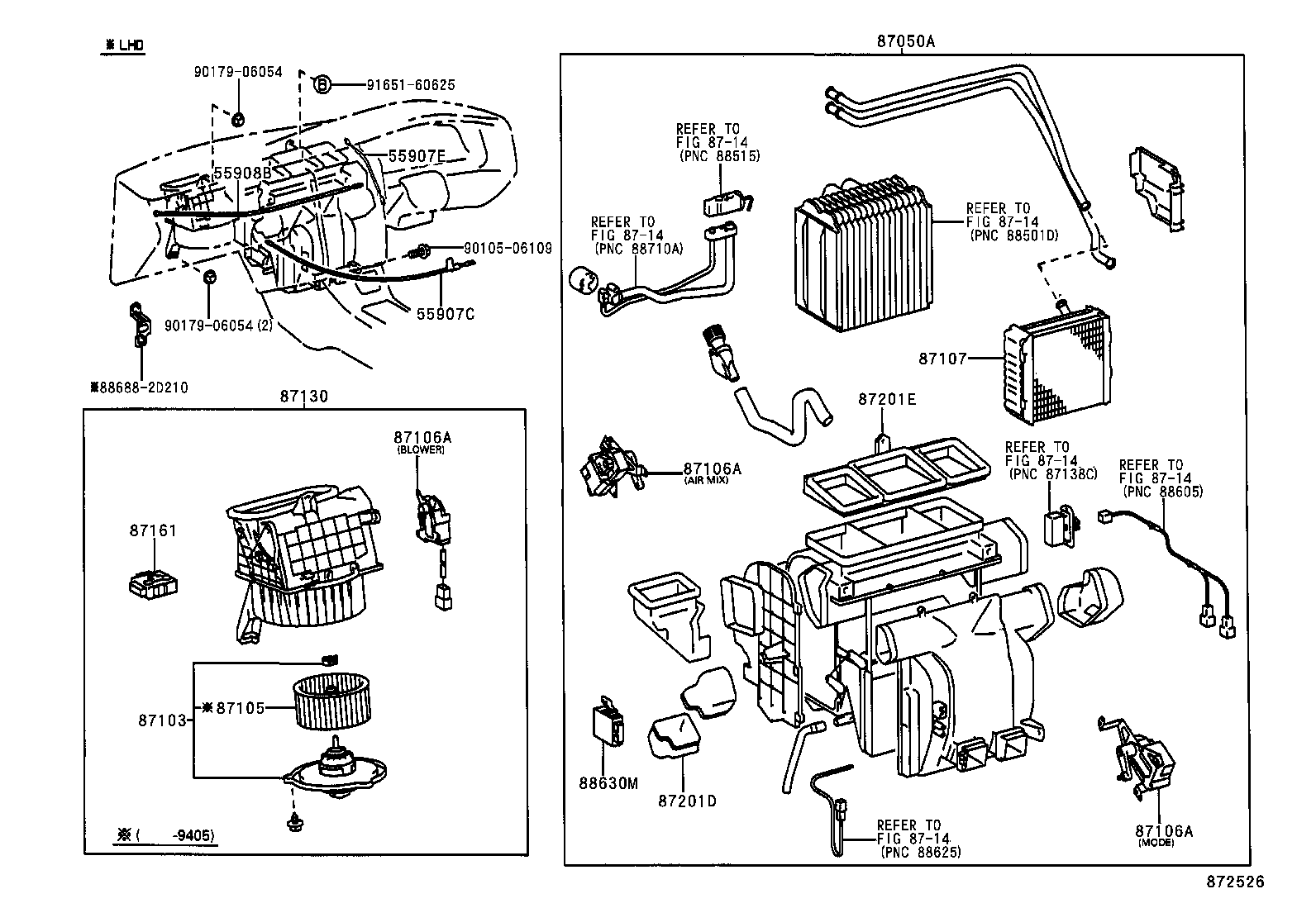 55907-20330 CABLE SUB-ASSY, WATER VALVE CONTROL product image