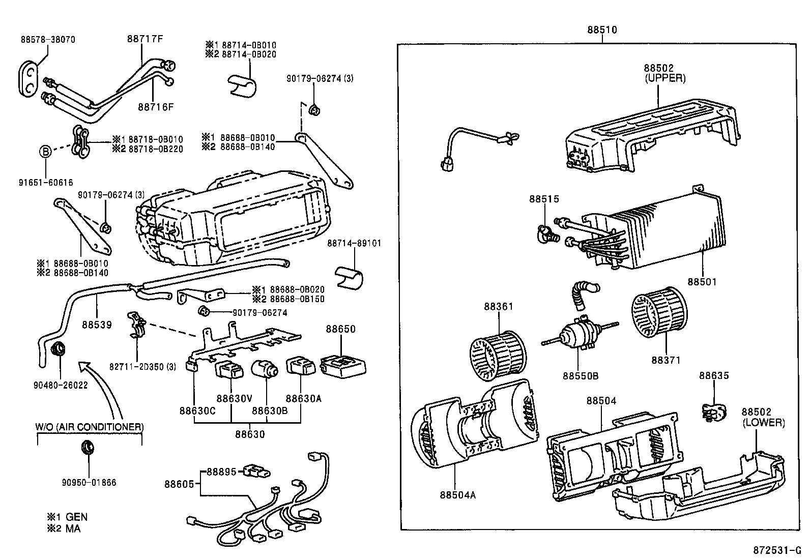 88515-0B010 VALVE, COOLER EXPANSION product image