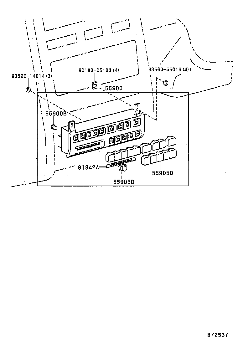 55900-2B080 CONTROL ASSY, AIR CONDITIONER product image