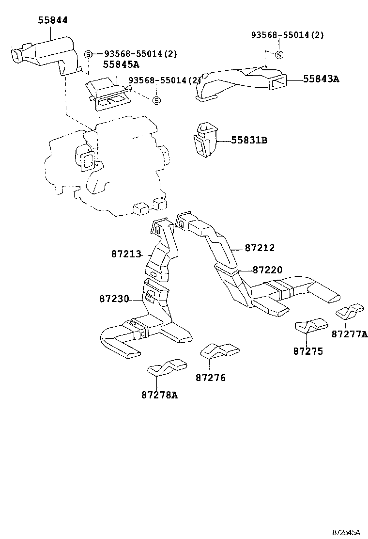 55908-21010 CABLE SUB-ASSY, AIR INLET DAMPER CONTROL product image