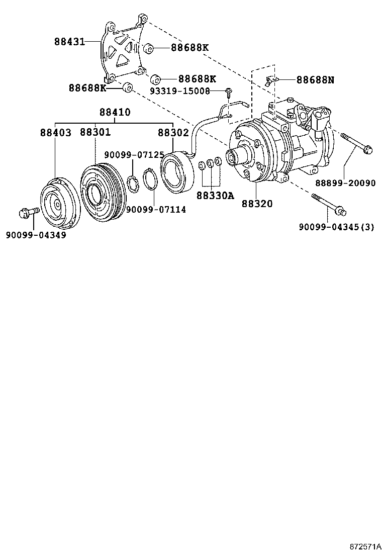 88320-21010 COMPRESSOR ASSY, COOLER product image