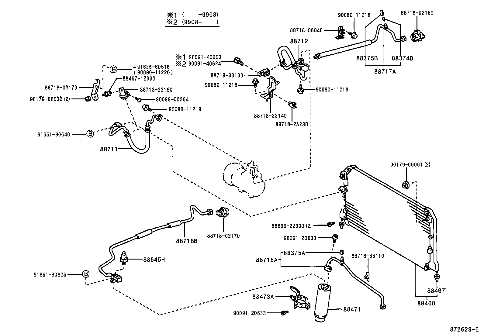 Toyota 88711-06081 HOSE, COOLER REFRIGERANT DISCHARGE, NO.1