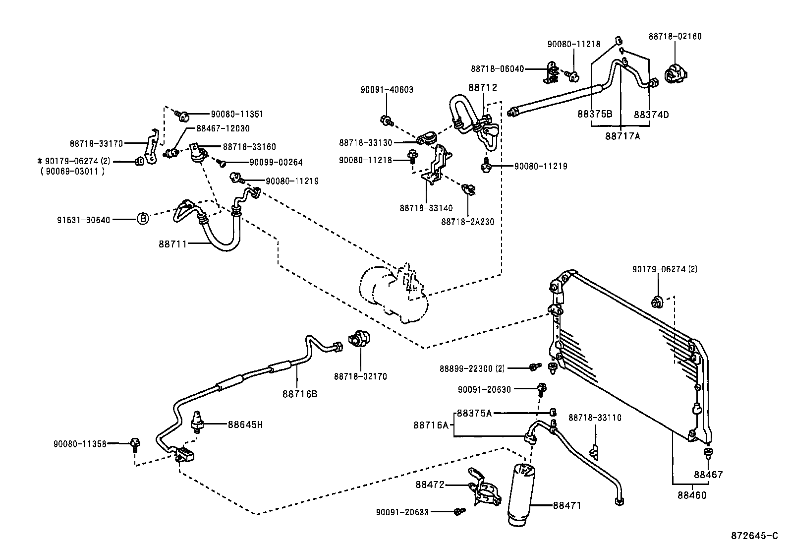 Toyota 88460-06050 CONDENSER ASSY, COOLER