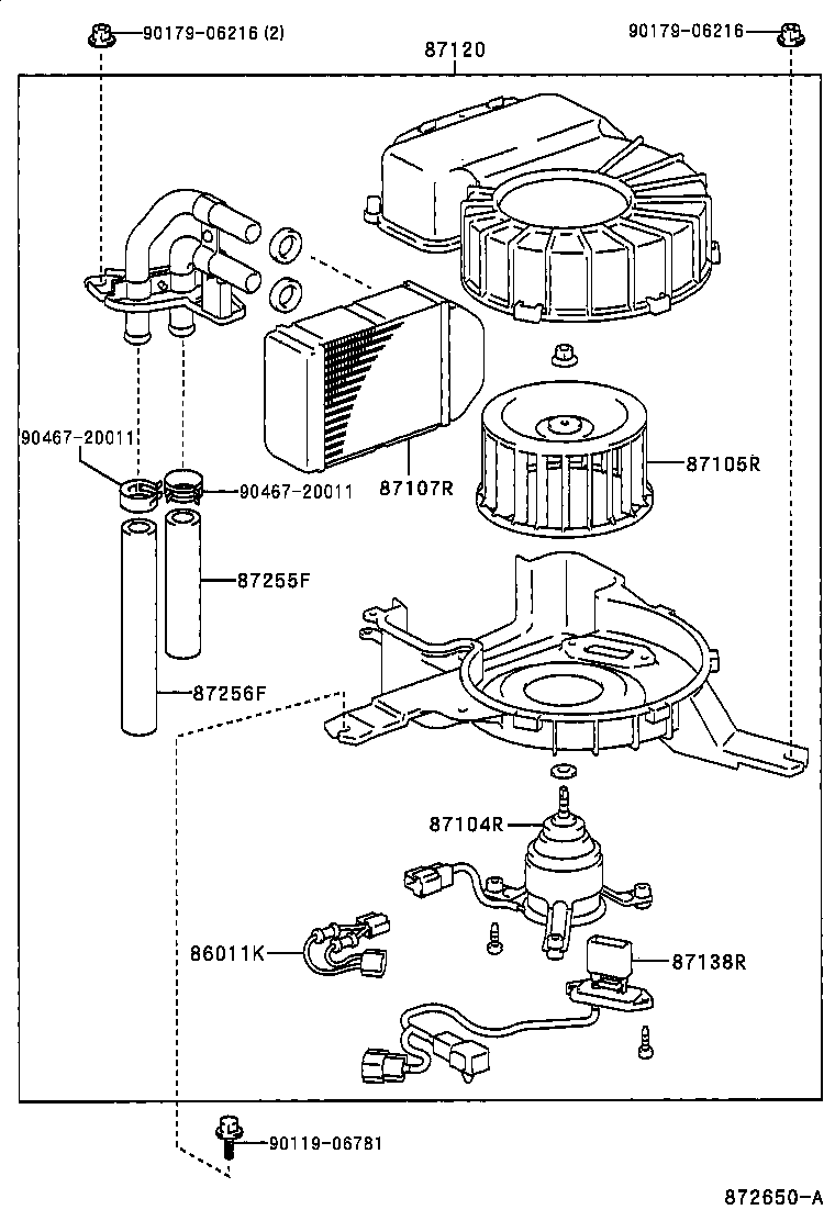 99556-20180 HOSE, REAR HEATER WATER INLET, F(FOR HEATER UNIT) product image
