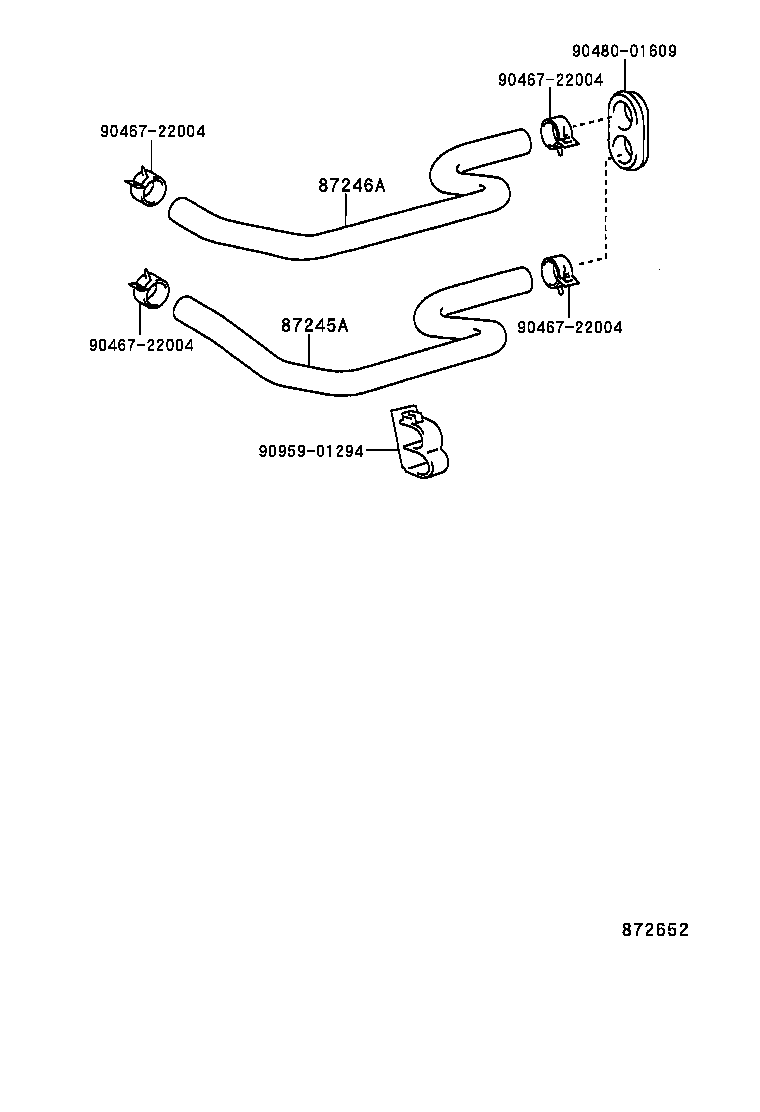 87245-06130 HOSE, HEATER WATER, OUTLET A product image