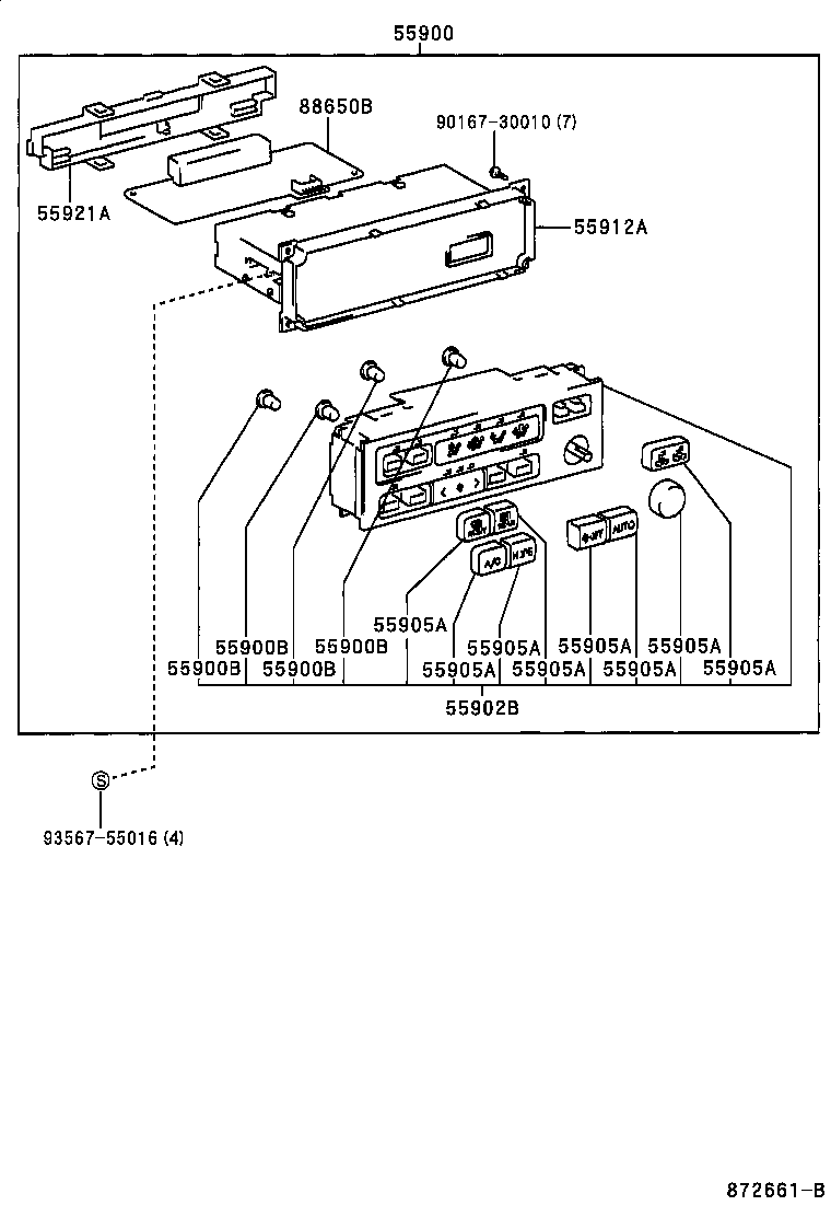 55902-44010 CONTROL SUB-ASSY, HEATER product image
