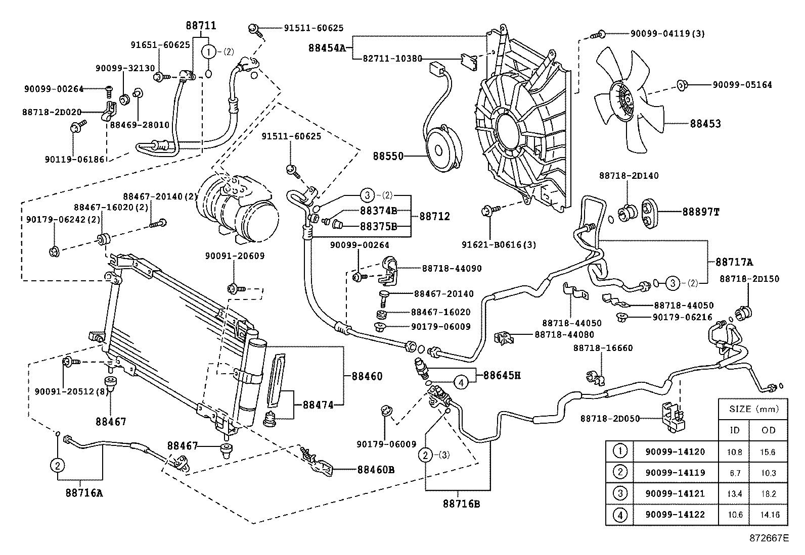 88460-44320 CONDENSER ASSY, COOLER product image