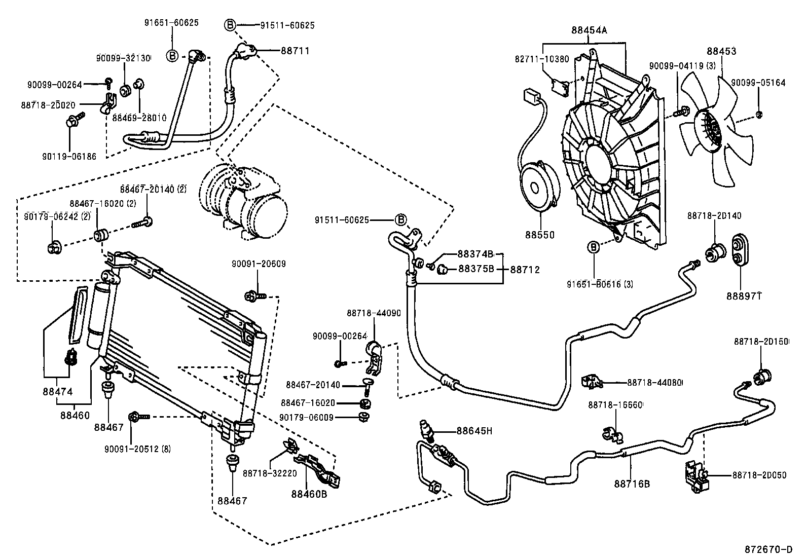 16361-64090 FAN, COOLING (FOR CONDENSER) product image