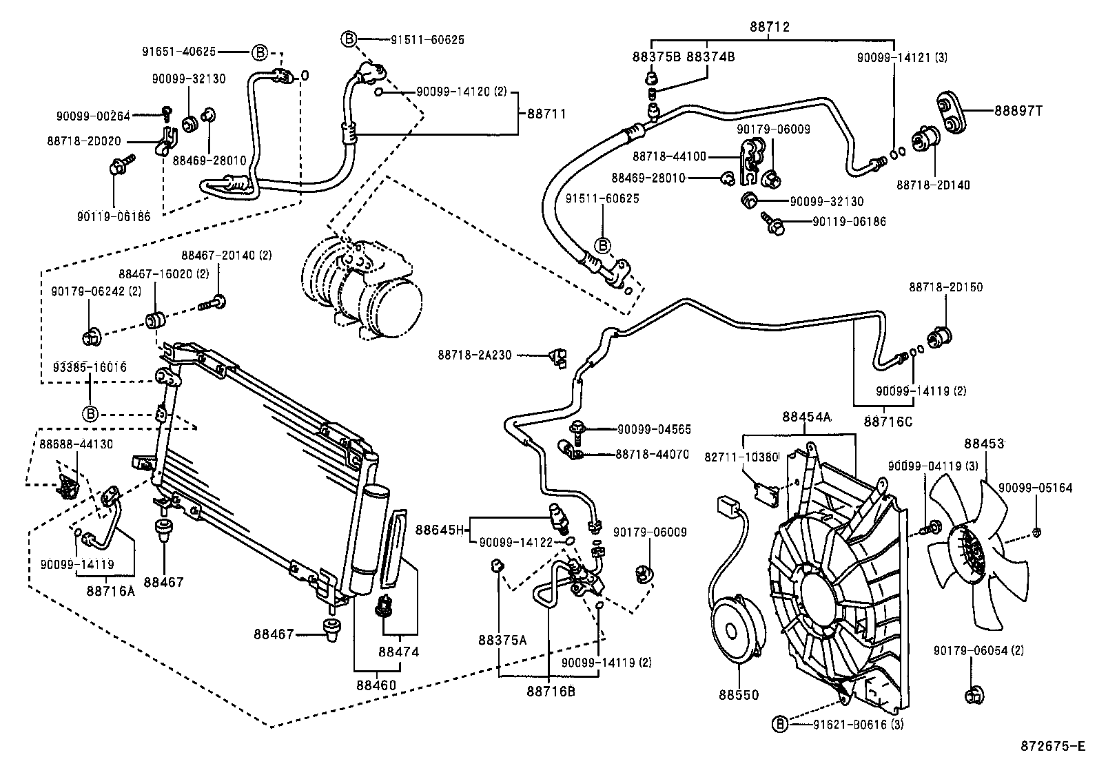 16361-64090 FAN, COOLING (FOR CONDENSER) product image