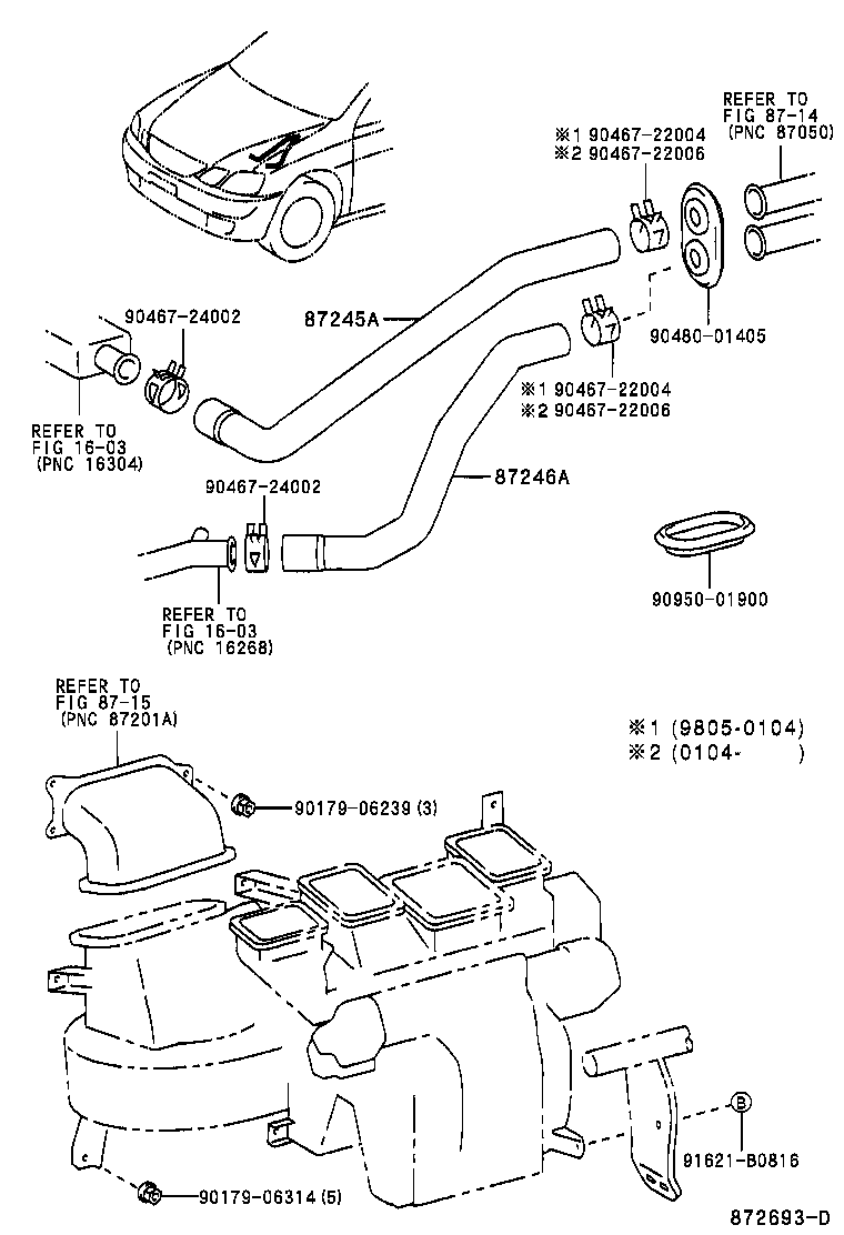 87245-44720 HOSE, HEATER WATER, OUTLET A product image
