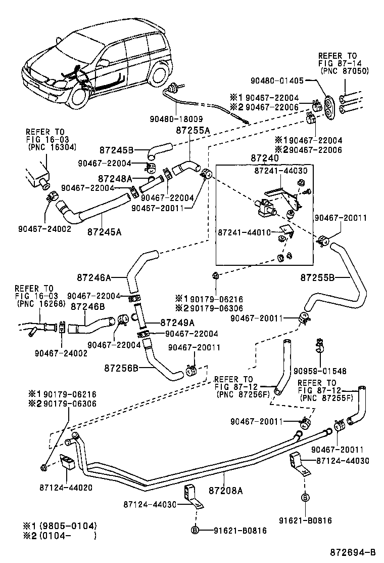 87245-44720 HOSE, HEATER WATER, OUTLET A product image