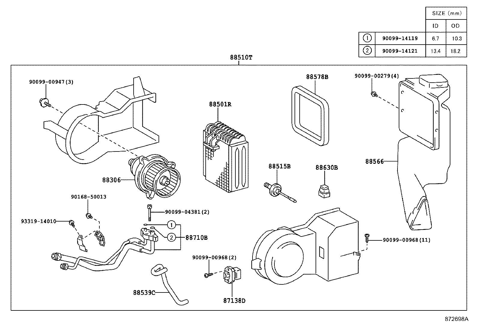 87237-44010-B3 COVER, HEATER PIPING product image