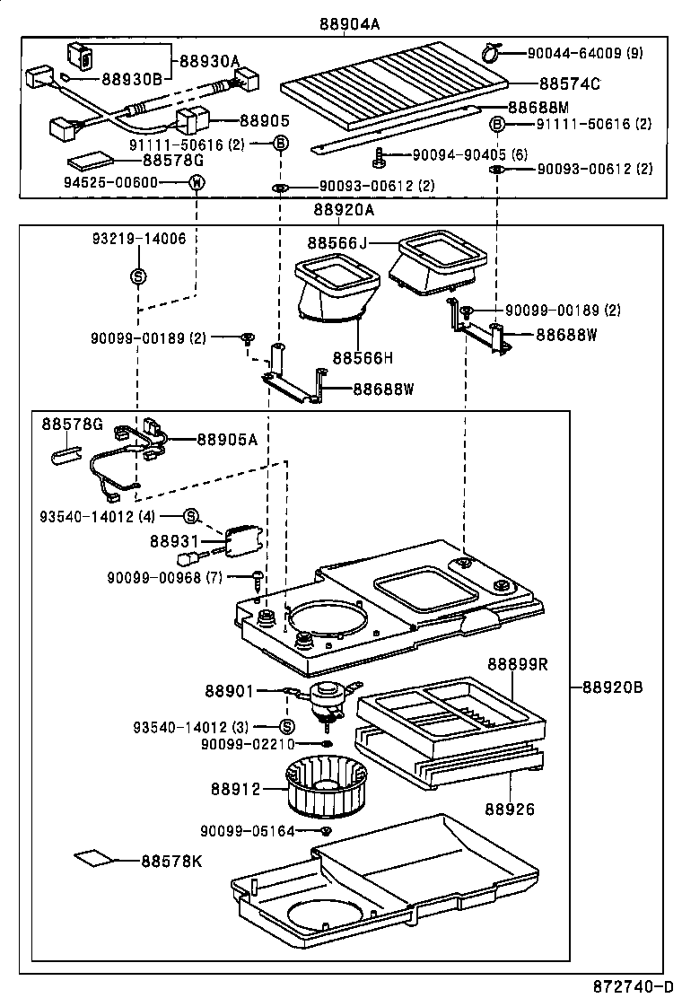 88688-32720 BRACKET, AIR PURIFIER, NO.2 product image
