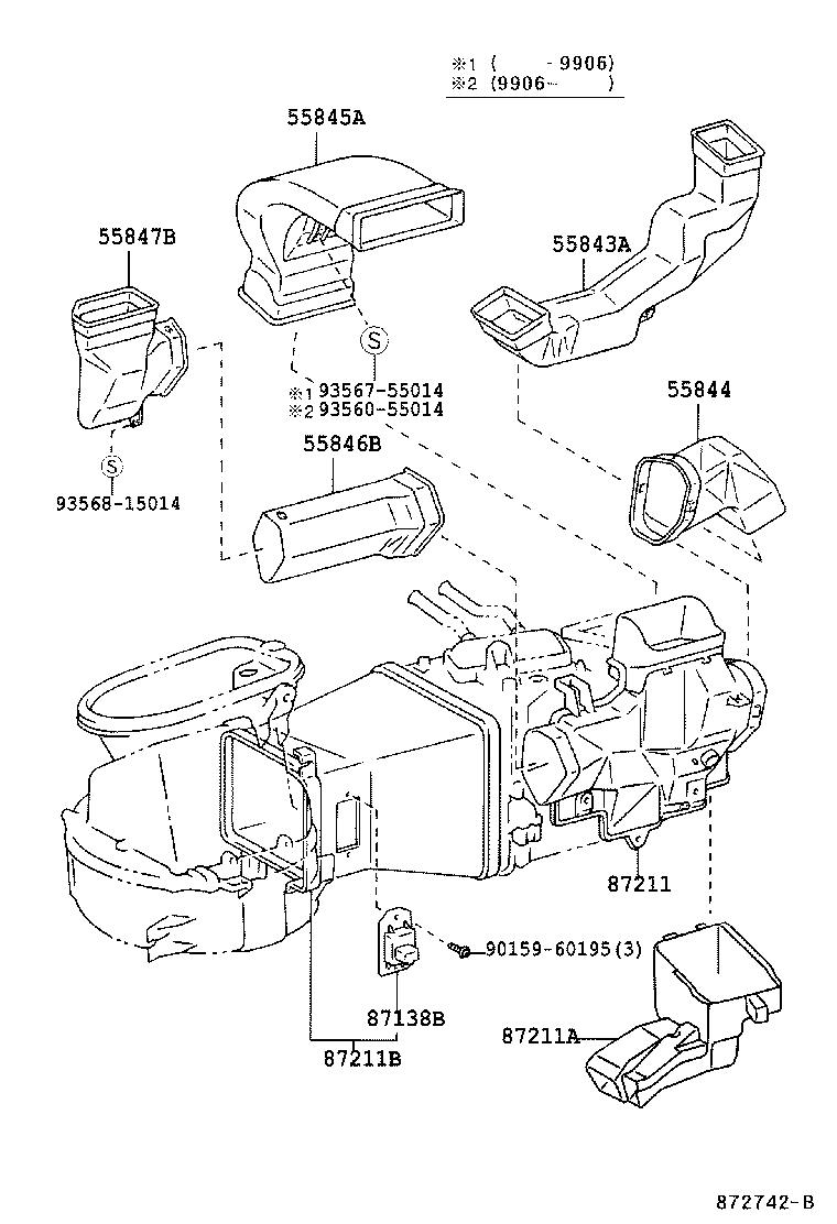 55844-60100 DUCT, HEATER TO REGISTER, NO.2 product image