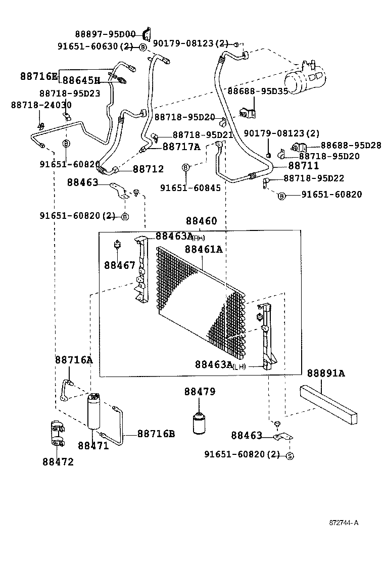 Toyota 88461-95D04 CORE, COOLER CONDENSER