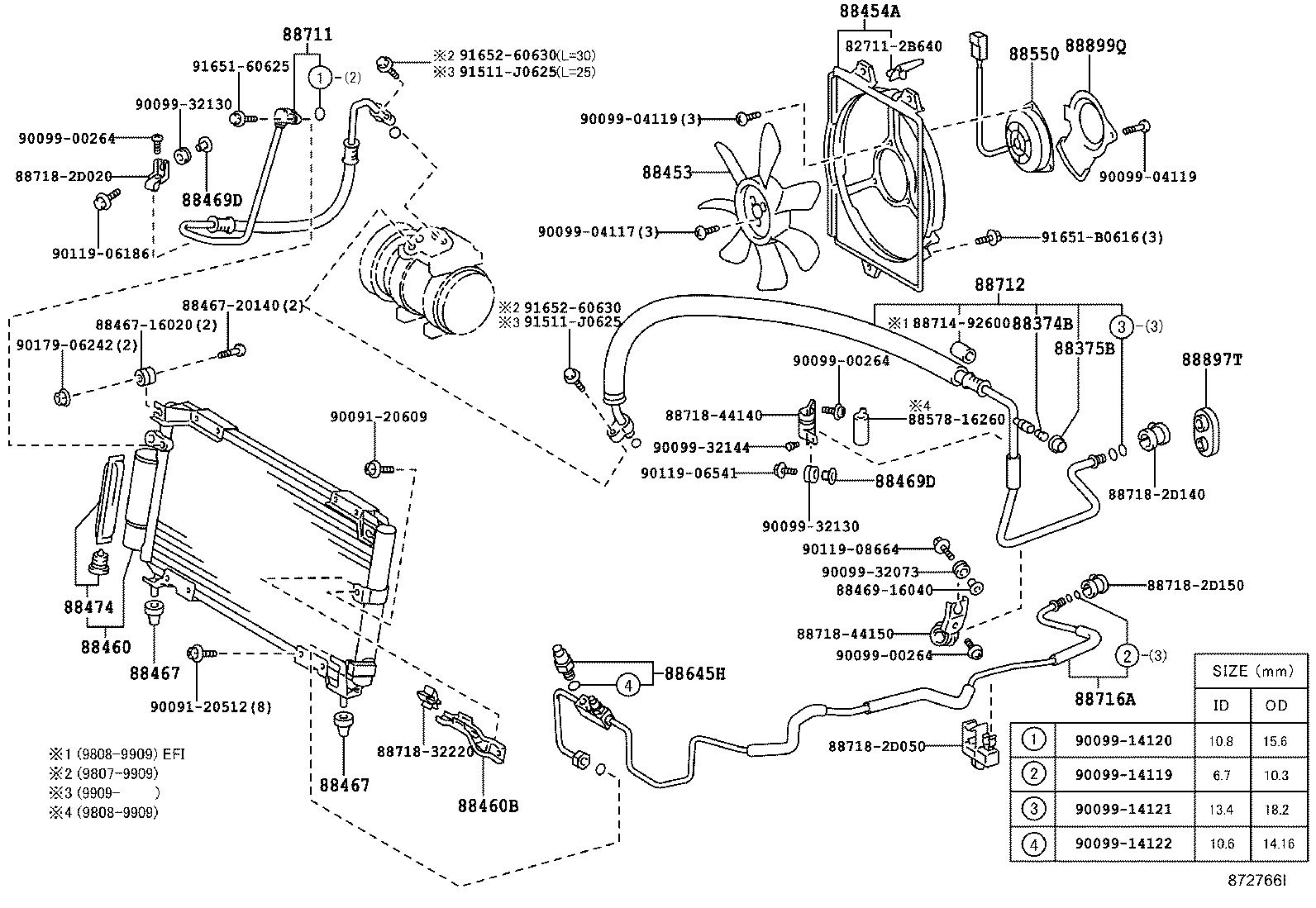 88710-44600 TUBE & ACCESSORY ASSY, AIR CONDITIONER product image