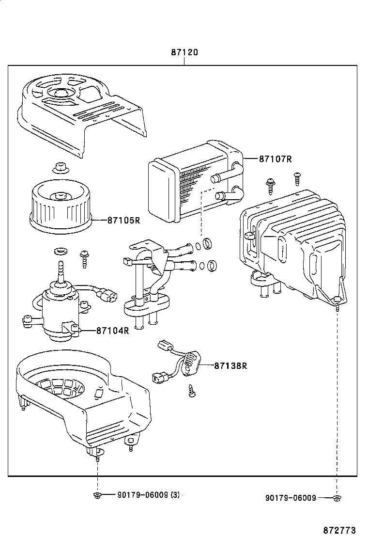 87104-37080 MOTOR SUB-ASSY, HEATER BLOWER product image